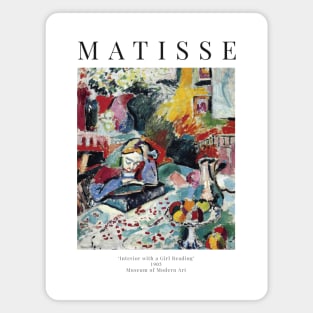 Henri Matisse - Interior with a Girl Reading - Exhibition Poster Magnet